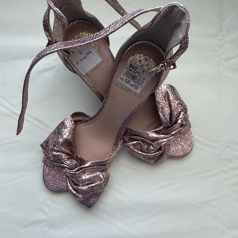 Vince Camuto Rose Gold Block Heels